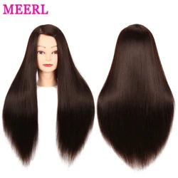 Cabeça de boneca de treinamento de manequim feminino com cabelo 65cm para cabeleireiro cosmetologia bonecas cabeça com suporte tripé para escolha