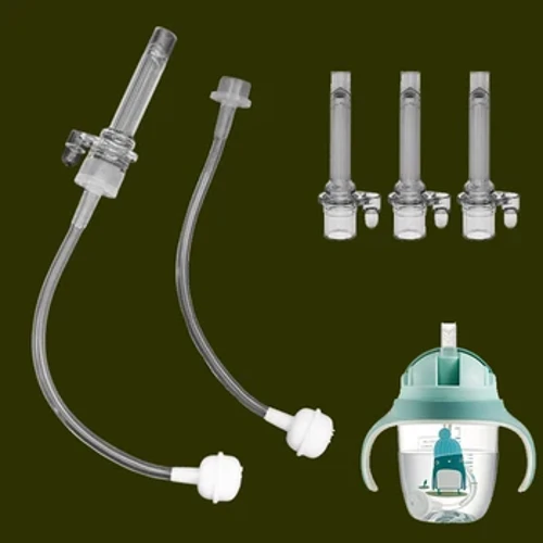 1 Socraigh Buidéal Leanaí Tuí Silicone Leachtacha Beathú Corn Dí Sippy Cúlpháirtí le haghaidh Buidéal Leanaí Leanaí