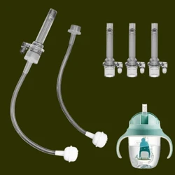 1 Set Plant Potel Gwellt Hylif Silicôn Bwydo Cwpan Diod Sippy Affeithiwr ar gyfer Potel Plant Babanod