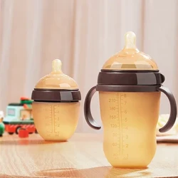 Silikonske nano flašice za hranjenje beba sa ručkom za odvikavanje od gušenja Bočica za bradavice za bebe 0-9 mjeseci 150ML/250ML