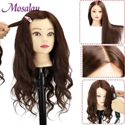 Đầu Búp Bê đầy màu sắc với 85% hỗn hợp 60cm tóc người Dành Cho Thợ Làm Tóc Đầu Manocanh Kiểu Tóc Làm Tóc Tạo Kiểu Đào Tạo Đầu