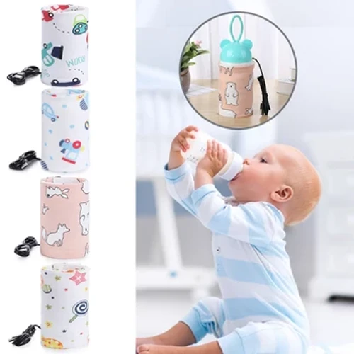 USB Luar Ruangan Bayi Feeding Botol Susu Anget Tas Thermal Tegangan Rendah lan Pemanasan Arus Rendah Safety Heating Safety Pemegang Botol Bayi