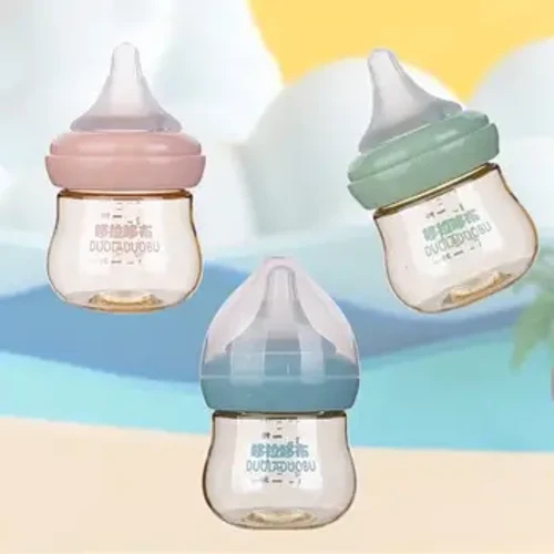 Buidéal Babaí Silicone 120ml Nuabheirthe 0-3 Mhí Trí Dhath ar Fáil Corn Óil Bisphenol Saor in Aisce Frithsheasmhach in Ardteocht