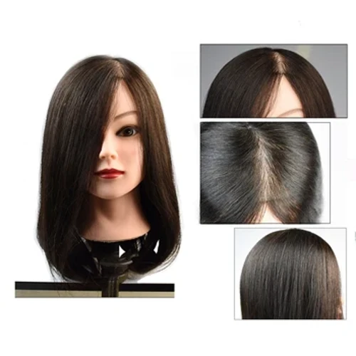 100% Gruaige Daonna MANNEQUIN CEANN NÁDÚRTHA DAOINE CLEACHTAS DUBH DO DHÉANAMH DO DHÉANAMH DO DHÉANAMH AR FHÁIL AGUS DYED