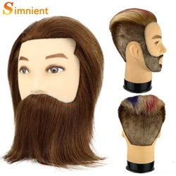 ʻO ke poʻo Mannequin kāne me 100% Remy lauoho kanaka ʻeleʻele no ka hoʻomaʻamaʻa ʻana i ka lauoho lauoho Cosmetology aʻo ʻana i ke poʻo Doll no ka lauoho lauoho.