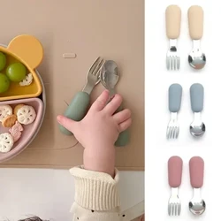 I-Baby Silicone Tableware Setha Izingane Isitsha Sensimbi Engagqwali I-Dinnerware Cutlery Ikhathuni Lomntwana Wokudla Imfoloko Yokudla Kwesipuni