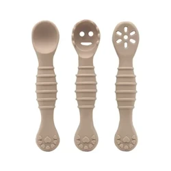 3 Dễ Thương Cho Bé Học Thìa Đồ Dùng Bộ Thực Phẩm Cấp Dính Thìa Trẻ Em Dao Kéo Thìa Tập Ăn Bộ Đồ Ăn
