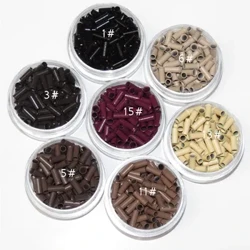 Anéis de cobre queimados 200 peças 3.0*2.6*6.0mm micro contas de cobre/tubos de cobre micro anéis para i link extensão de cabelo
