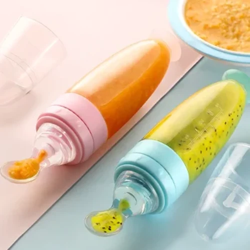 Sendok Bayi Botol Feeder Pipet Silikon Sendok untuk Makan Obat Anak Balita Sendok Garpu Peralatan Aksesoris Anak Bayi Baru Lahir