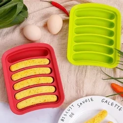 Babynahrung Aufbewahrung Silikon Hot Dog Wurst Form hausgemachter Babynahrung Ergänzung Eierwurstbox Silikonform Futterbehälter