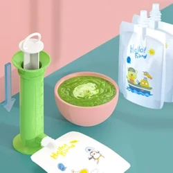 Set di dispenser per riempimento di purea di frutta per la conservazione degli alimenti per bambini Contenitore per frutta fresca per neonati Dispositivo di riempimento per alimenti complementare per bambini