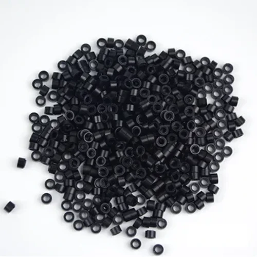 500 sztuk Pierścionki do przedłużania włosów 5,0 x 3,0 x 3,0 mm Koraliki do włosów z mikro silikonową podszewką do przedłużania włosów