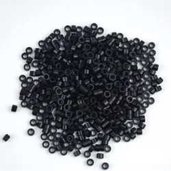 500 db Hajhosszabbító Gyűrűk 5,0X3,0X3,0mm Mikroszilikon bélésű Link Hajgyöngyök Hajhosszabbításhoz