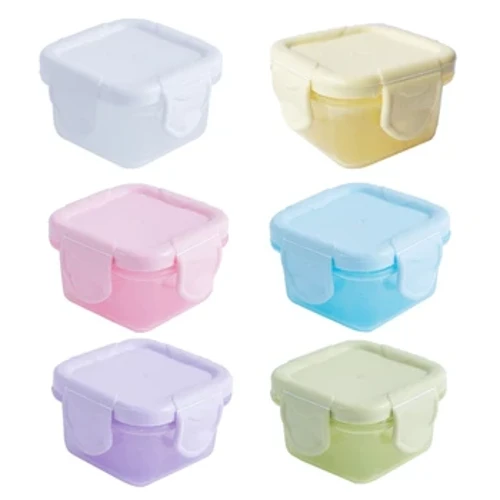 4 stuks / set 60 ml babymelkpoeder voedselcontainer zuigelingenvoeding opslag draagbare voedselvriezer verse beker