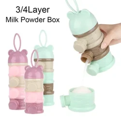 Portable Baby Bear Infant Snack Container Openings Cereal Box Baby Food Storage Box Milk Powder Box