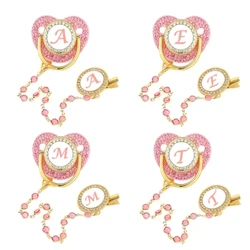 Prinzessin Baby Pacifier Clip Kette 26 Buschtawen Neigebueren Dummy Soother Baby Dusch Kaddo Silikon BPA Gratis Infant Teether Nippel