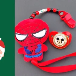 Clóbhuailte Anime Disney gearrthóg slabhra pacifier leanbh plush Íomhá fuála gleoite glitter clúidín bréige leanbh Réine pacifier leanbh chupeta0-18M