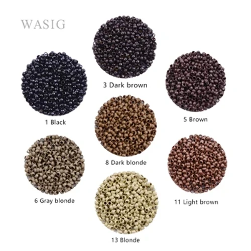 500pcs 2.5mm Mikro Réng fir Hoer Extensioun Kupfer Perlen / Linken ouni Silikon 7 Faarwen Optional Hoer Extensioun Accessoiren