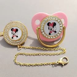 Disney Bling Chupetero Silicona Para Bebe sécurité dormir sucette jouets luxe sucette pinces à tétons choses de dentition pour bébés