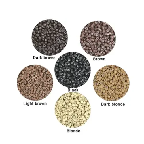 500 stk 4.0x2.0x3.0mm Hårforlengelsesringer Silikonforede Micro Links Ringer Perler for I Tip Hair Extension Feather Extension
