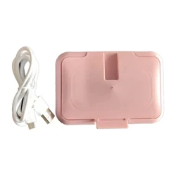 USB Bärbar Baby Wipes Värmare Termisk Varm Våt Handduk Dispenser Servett Värmebox Lock Hem Bil Mini Silkpappersvärmare