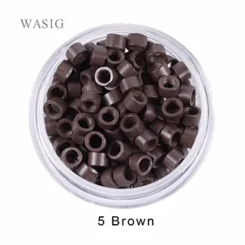 1000Pcs 4.0 mm Hair Extension Microringe Micro Links Mama Beads So'oga Fa'atasi ma Screws Filo Alumini 7 Lanu Filifilia