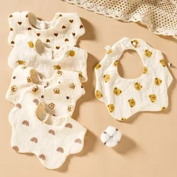 Yếm gạc cotton nguyên chất một lớp khăn nước bọt chống thấm nước cho bé nhổ sữa dành cho nam và nữ cho bé mùa xuân hè mỏng