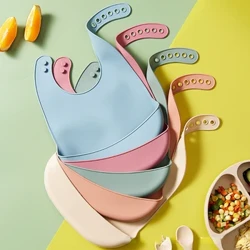 Bibí Babaí Uiscedhíonach Inchoigeartaithe Babaí Bog Inite Silicone Saliva Nuabheirthe Tuáille Sileadh Drooling Leanaí Scarf BPA Saor in Aisce