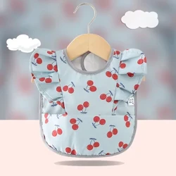Babyspytthåndkle Vanntett spedbarnsmekker Barn Mating Spiseforkle Gutter Jenter Volanger Håndkle Småbarn Nyfødt Tegnefilm Burp Cloths