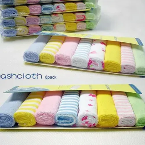8 pezzi di asciugamano in morbido cotone per neonati, per il bagno dei neonati, per il bagno dei bambini, per l'alimentazione delle salviette per neonati