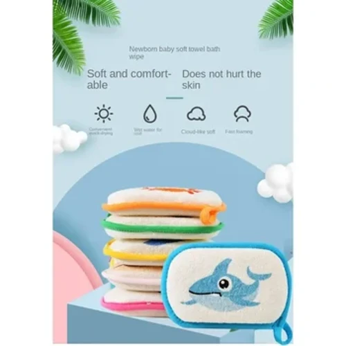 I-Cute Baby Bath Isipontshi Igumbi Lokugeza Lezingane Lisula Ubuso Ama-Rubs Okugeza Amathawula Okugeza I-Baby Shower Pads Ishawa Izipontshi Ibhulashi Ithawula I-Soft Inirritative