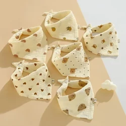 Ins Cotton Triangle Pyyhe Vauvan 4-kerroksinen sideharso vastasyntynyt Vinihoiton vastainen sylkepyyhe vauva North Cartoon Bib