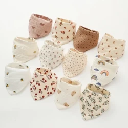 Bibs Babaí Bandana Muslin Drooling Bib do Naíonáin 0-1Bliana Fiacla Babaí Soothe Towel Ard-ionsúiteach Stylish Bib Bib Dropship