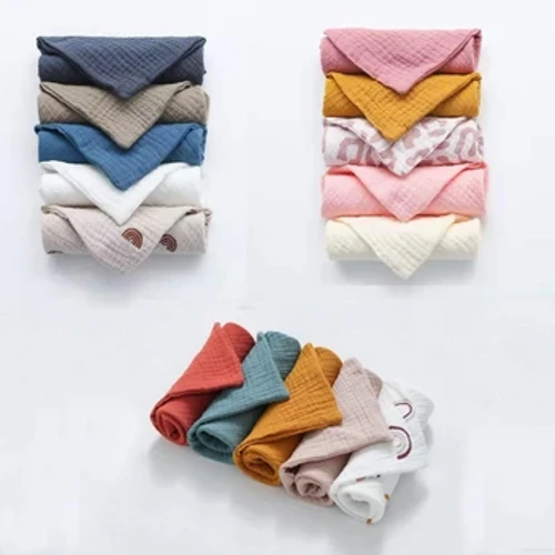 5 PCSWASHCLOTH FACECLOTH NORDERCIEF MUSLIN CLANEST