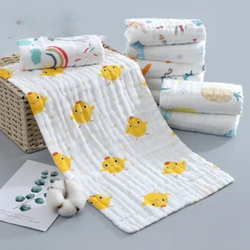 Baby handduk 100% bomullsbadhandduk 6 lager GASE FACE WASHCHOTH Squares Hand Torka av nyfödd badmatning barnhandduk