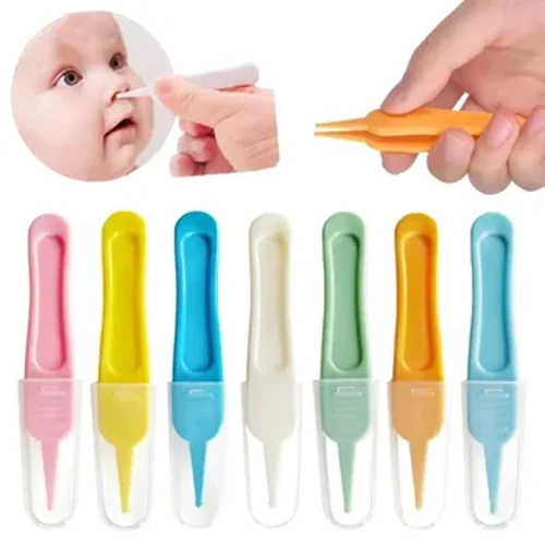 1 PC Baby Nose Navel Cleaning Kids Safety Care Σφιγκτήρας στρογγυλής κεφαλής Βρεφικό τσιμπιδάκι Ear Nose Nasal Cleaner Clip Clean Tweezers Tools