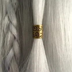Leeons Manik-manik Rambut untuk Kepang Rambut Cincin untuk Kepang Gimbal Aksesoris Manik-manik Logam untuk Rambut Gimbal Ekstensi 20 Pcs Manset/Tabung