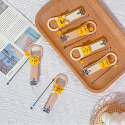 2Pcs/set Mini Cute Tiger Nail Clipper Cutter Ear Spoon Household Baby Nail Trimmer Ithuluzi Eligoqayo Lommese Wokunakekela Izinzipho