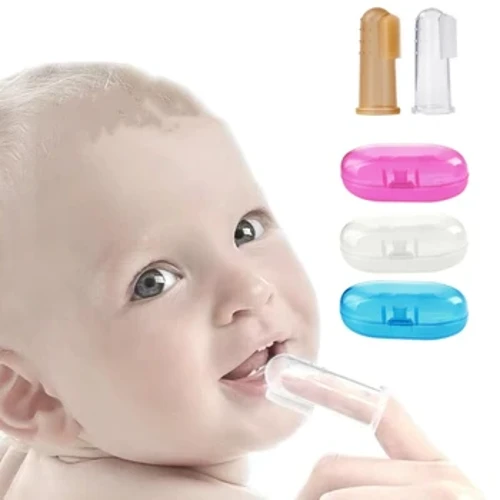 Ngón Tay Cho Bé Bàn Chải Đánh Răng Silicon Bàn Chải Đánh Răng + Hộp Trẻ Em Răng Trong Suốt Silicon Mềm Mại Bàn Chải Đánh Răng Cho Trẻ Sơ Sinh Cao Su Làm Sạch Các Đồ Dùng Cho Bé