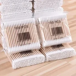 Paket Başına 100 Adet, 5 Paket, Çift Uçlu Pamuklu Çubuk, Bebek Pamuklu Çubuk, Kulak Temizleme Çubukları, Sağlıklı Temizlik Araçları