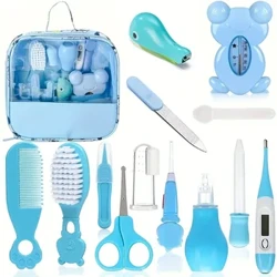 Conjunto de cuidados de cuidados de segurança e kit de saúde para bebês Conjunto de saúde do berçário com pente de cabelo Clippers de unhas ASPpirador Narizador de nariz