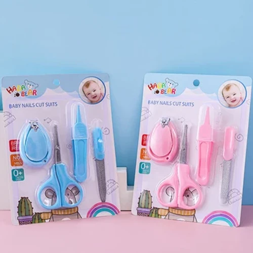 Cortauñas para bebé de 4 piezas, herramienta para cortar uñas anticaliente, cortauñas para bebé, sistema de cuidado de manicura