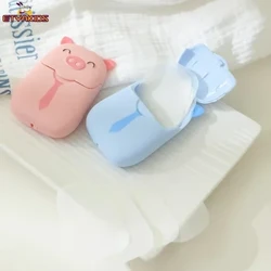 50 Cái/hộp Chú Heo Đáng Yêu Dùng Một Lần Giấy Xà Phòng Du Lịch Di Động Tay Bé Giặt Tắm Cánh Hoa Xà Phòng Flake Đồ Dùng Chăm Sóc Bé