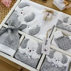 Anak Perempuan Anak Laki-laki Bayi Anjing Lucu Rumah Sakit Output Sabun Laurel Alami 10 Piece Abu-abu Set Bayi Baru Lahir 0-3 Bulan 100 Katun Turki Kualitas Dengan