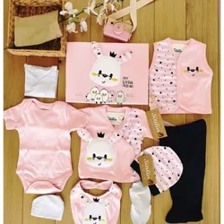 Bébé fille mignon lapin 10 pièces hôpital sortie baie savon nouveau-né ensemble 0-3 lune 100 coton turc qualité avec