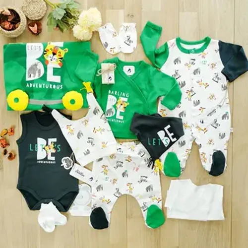 Male Baby Safari Luxury 10 Piece Output ng Ospital Defneli Olive Oil Soap Newborn Ang zibin set