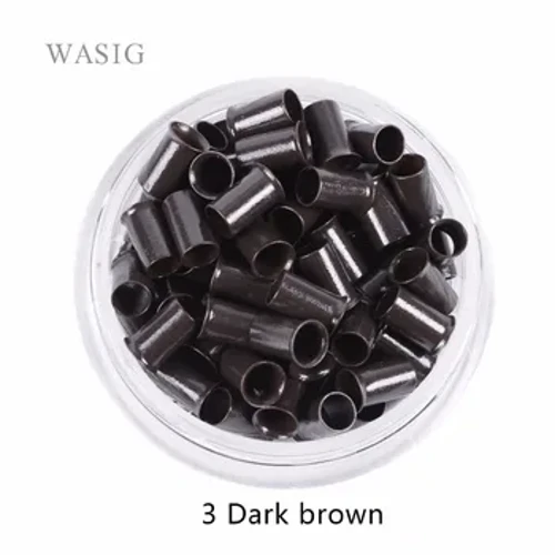 1000Pcs 3.4 * 3.0 * 6mm Tarifa Euro Lock Kobrezko Hodiak Mikro Eraztunak Estekak Aleak Stick I Tip Ile Luzapenetarako 7 Kolore Aukerakoa