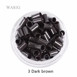1000Pcs 3.4 * 3.0 * 6mm Tarifa Euro Lock Kobrezko Hodiak Mikro Eraztunak Estekak Aleak Stick I Tip Ile Luzapenetarako 7 Kolore Aukerakoa