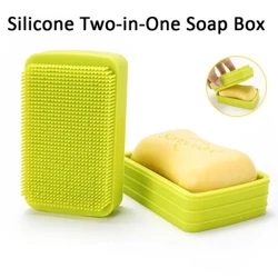 Táirgí Cithfholcadh Babaí Brushes Folctha Bosca Gallúnach Silicone Le Scuab Folctha Cruthaitheach Uirlis Folctha Silicone Ilfheidhmeach Dhá thaobh