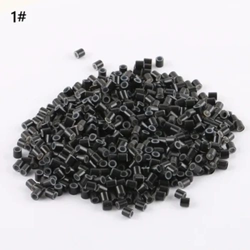 500 bucăți 4,0 mm tuburi din silicon din cupru căptușite Microlinks inele bucle margele de păr pentru extensii de păr uman Instrumente pentru împletituri